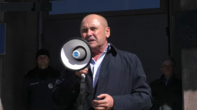 Виступ Вадима Кривохатька на мітингу у Вільнянську проти будівництва збагачувального комбінату